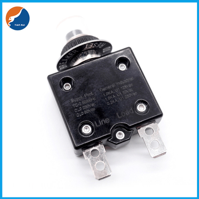 Nút nhấn 13A Bakelite Công tắc ngắt mạch nhiệt có thể đặt lại với đai ốc kim loại