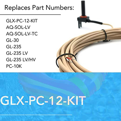 GLX-PC-12-KIT Cảm biến nhiệt độ hồ bơi Nhiệt điện trở nước Không khí năng lượng mặt trời với cáp 15 feet