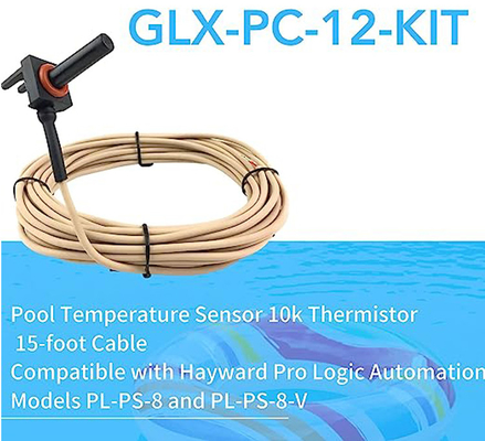 GLX-PC-12-KIT Cảm biến nhiệt độ hồ bơi Nhiệt điện trở nước Không khí năng lượng mặt trời với cáp 15 feet