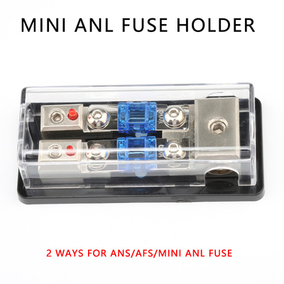 2 Way Car Fuses Box Holder 8GA AFS Mini ANL Fuse Block cho 60A Với chỉ số LED
